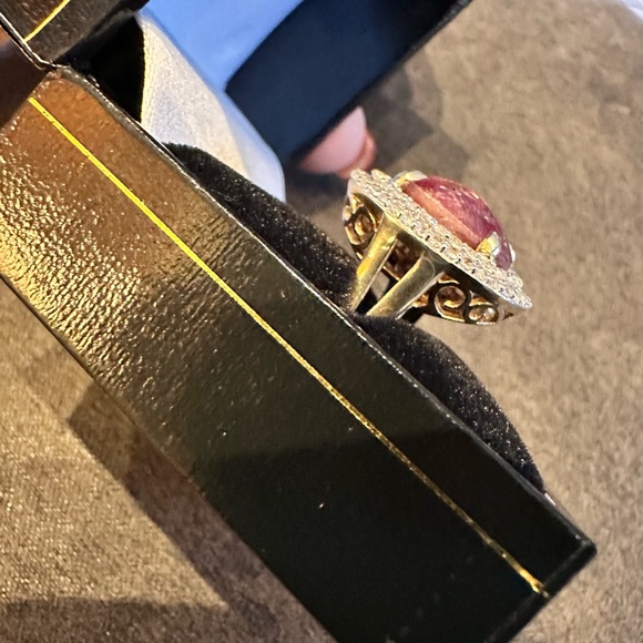 Genuine Ruby (Corundum) Oval Ring - Picture 3 of 8